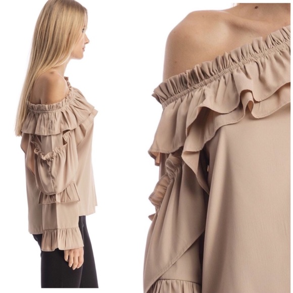 Walter Baker Tops - WALTER BAKER Camel Irina Blouse Size XS